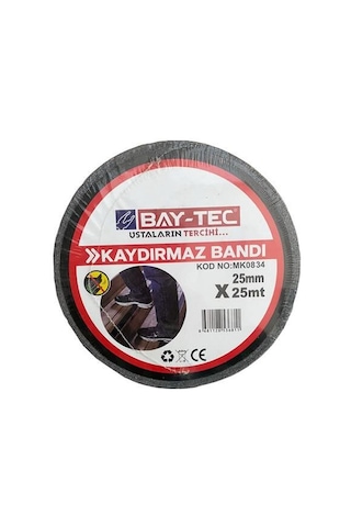 Merdiven Kaydırmaz Bant 25mm X 25mt Siyah Mk0834 Baytec