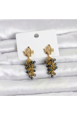 Beycen Aksesuar Yaprak Formlu Kristal Taşlı Lak Kaplama Vıp Kadın Küpe 3902ant10xp13 Çok Renkli