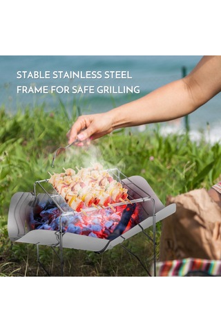 Maiyame Stainless Steel Çadır Mangal Ocağı - Taşınabilir Isı Kaynağı, Barbekü Ve Açık Hava Pişirme İçin Dayanıklı Tabanlı Çok Renkli