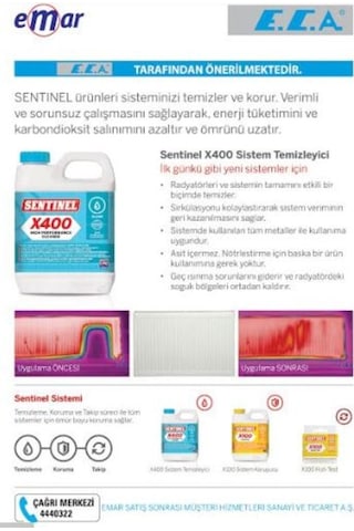 Sentinel X400 Radyatör (Petek )Temizleme Sıvısı (285276161)