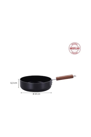 0128 D-neobn120w Bıen Alumınyum Dokum Wok Tava Sıyah 20cm