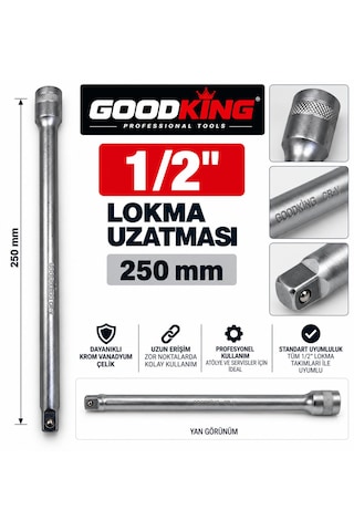 Goodking 1/2 Lokma Uzatma Ara Kolu 250mm