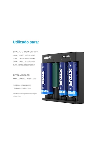 18650 Akıllı Şarj Cihazı Xtat Mc4s Usb C 16340 Lityum İyon Bataryalar Ve Nı-cd İçin Aynı Zamanda 18650 Bataryalar