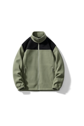 Açık Hava Polar Rüzgar Geçirmez Ve Sıcak Erkek Ceketi Beyaz