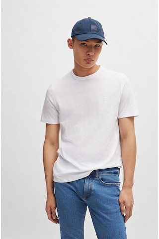 Hugo Boss Erkek T-shırt 50508243-100 50508243-100 Beyaz Beyaz
