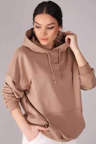 Sweetness Kadın Bej Kapüşonlu Sweatshirt Bej