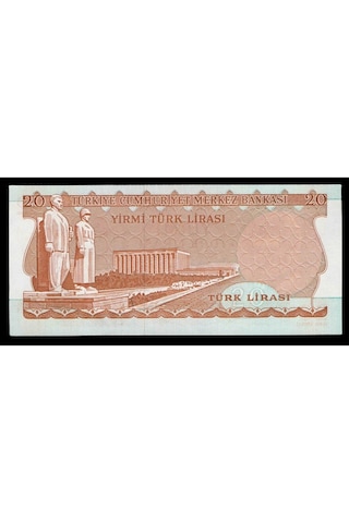 6. Emisyon 4. Tertip 20 Türk Lirası, T.c. Eski Kağıt Para "çil"