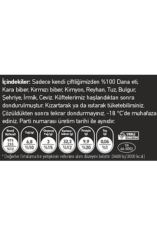 Akalp Çiftliği Maraş İçli Köfte 6 Adet