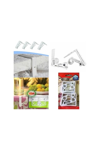 Masa Örtüsü Mandalı Yaylı Masa Kıskacı Klips 4 Adetli Set