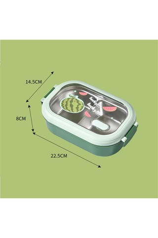Xurunkeji Çocuk Beslenme Çantası Çocuklar İçin Mühürlü Ve Sevimli Taşınabilir Gıda Kapları Isıtılabilir Beslenme Çantası Yeşil Yeşil