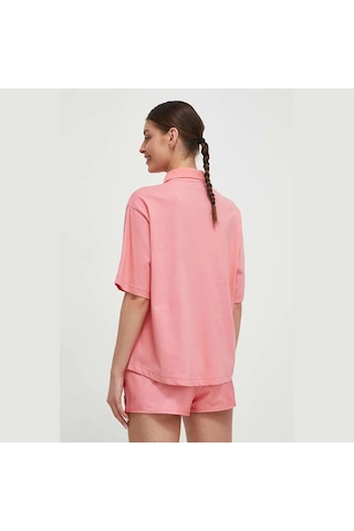 Pembe Fila Kadın Polo T-shirt Tape Detail Tw411141 Pembe