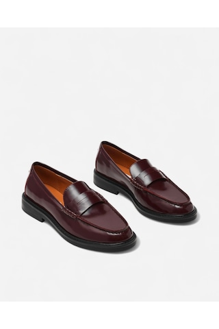 Steve Madden Adıson Wıne Leath Kadın Bordo Loafer Adıson-wıne