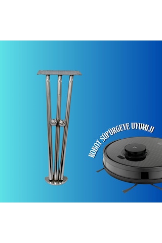 20 Cm Metal Boncuklu Koltuk Ayağı Mobilya Ayağı Ünite Ayağı Konsol Ayağı Puf Berjer Ayağı 4adet Krom