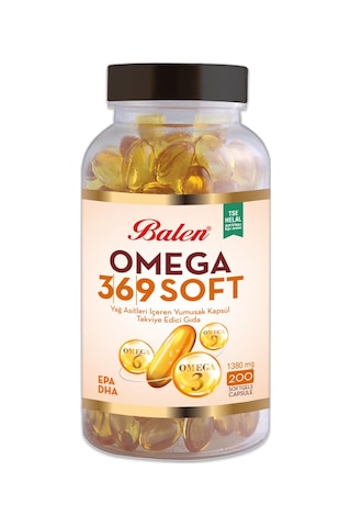 Balen Omega 3-6-9 Soft Yağ Asitleri İçeren 1380 Mg 2 x 200 Softgel