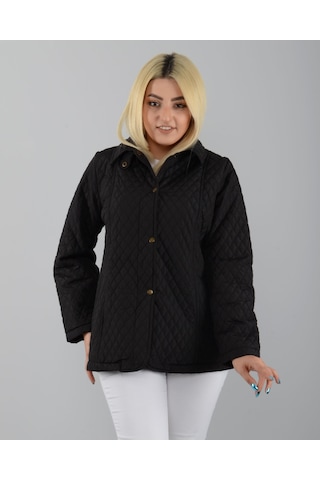 Vetre Mevsimlik Astarlı Kapitone Mont Siyah Büyük Beden 1030 Siyah