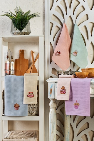 Elart Cupcake Kurulama Bezi 6 Parça Çok Renkli
