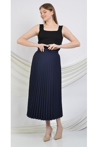 SORALLİNE KADIN PLİSOLEY ETEK 781 LACİVERT Lacivert