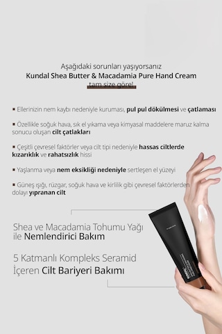 Besleyici El Kremi Kundal Shea Butter & Macadamia Pure Hand Cream Aroma Edition 50ml Jasmine Woody