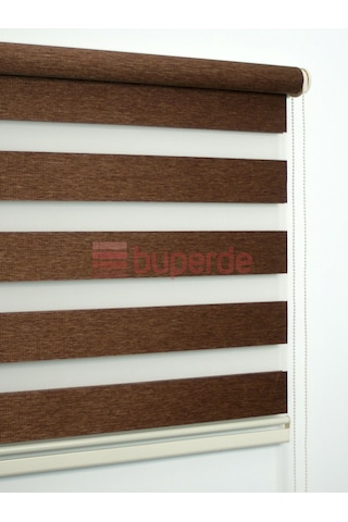 Buperde Kahverengi Bambu Zebra Stor Perde