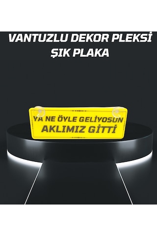 Ya Ne Öyle Geliyosun Aklımız Gitti Vantuzlu Dekor Pleksi Plaka