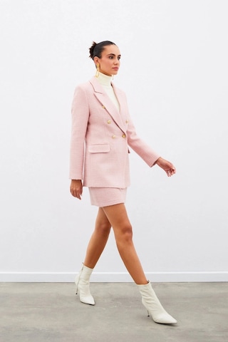 Sateen Mini Boy Tüvit Etek - Pembe Pembe