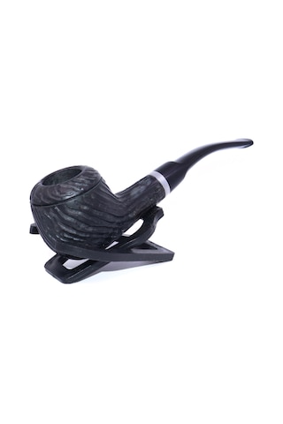 Pipsan Pipo Gravür İşlemeli Half Bent - Siyah