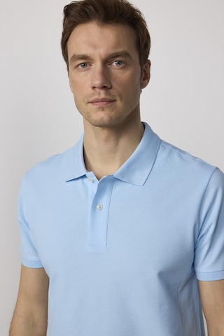 Tudors Erkek Slim Fit Dar Kesim Pamuklu Yumuşak Dokulu Serin Tutan Kumaş Düz Pike Mavi Polo Yaka Tişört-30768-Mavi