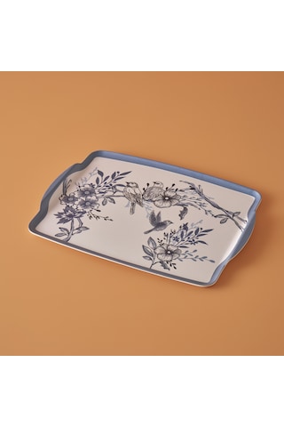 Bella Maison Bleu Blanc Melamin Tepsi Mavi 42 x 31 CM Mavi
