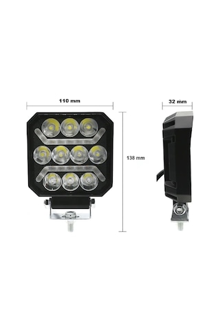 Oto Çalışma Lambası 4 İnç 12-24v Drl Sarı 2 Mod Flash Traktör Tır Kamyon Tekne Projektör Sis Farı