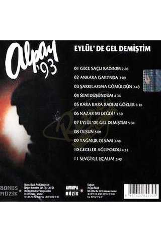 Alpay - Alpay'93 Eylül'de Gel Demiştim CD