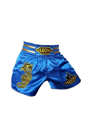 Kogam Leon Dragon Muay Thai Ve Kick Boks Nakışlı Şortu Mavi
