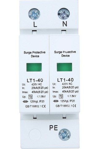Fortunelane 2p 40ka Montajlı Fırtına Koruma, 420v, 2. Seviye, Dayanıklı Ark Söndürücü