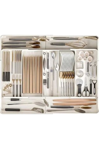 Pazly Teleskopik Sofra Saklama Kutusu Genişletilebilir Büyük Kapasiteli Çok Bölmeli Diğer