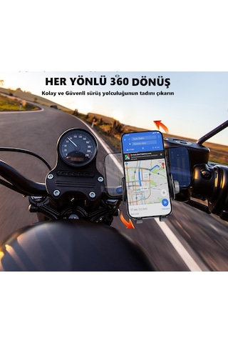 Süspansiyon'lu Titreşim Önleyici Gidon Bağlantılı Motosiklet B... Siyah