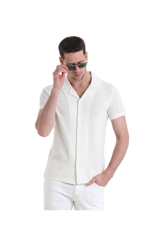 Hatemoğlu Beyaz Regular Fit Düz 100% Pamuklu Polo Yaka Tişört 35362024c017 001 Beyaz