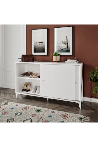 Joker Çok Amaçlı Ayakkabılık Beyaz - Tamamı 1. Kalite Mdf Beyaz