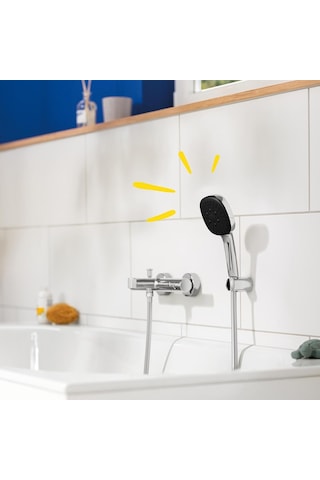 Grohe Vitalio Comfort 110 El Duşu Seti, 110mm Kare 3 Akışlı, Masaj, Yağmur Ve Jet Duşu, Duş Başlığı Tutucu, 1 Çok Renkli
