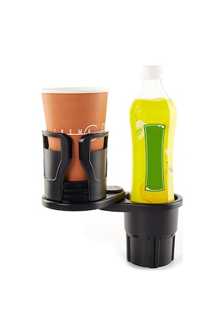 2in1 Fonksiyonel Araç İçi Bardak İçecek Tutucu Çift Kupa - AL3478