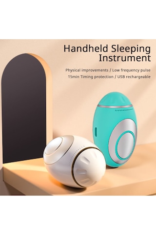 Geeroyoo Taşınabilir Akıllı Uyku Masaj Cihazı - Stres Azaltma Ve Rahatlama İçin Dual Modlu El Tipi Alet Beyaz