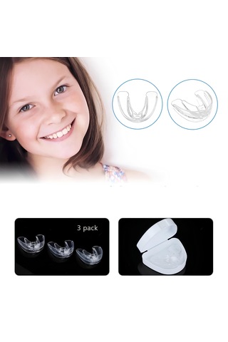 Çocuk Diş Silikon Ortodontik Parantez 3 Lü Set D1 D2 D3 Şeffaf