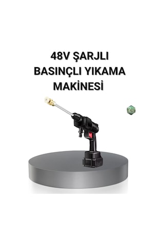 Flzdgnkr Kablosuz Basınçlı Yıkama Makinesi 48v Güçlü Motor, 2 Pil Ve Köpük Hazneli