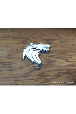 Bozkurt Metal Amblem Krom 3d Oto Bagaj Kapı Çamurluk Kurt Başlı Amblem 3m Bantlı Araba Aksesuar Logo