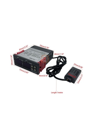 Stc-3028 220v Problu Çift Ekran Dijital Termostat Sıcaklık Nem Kontrol Cihazı