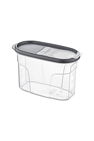 Embox Çift Kapak Sistemli Erzak Kabı - Hava Aldırmaz Kapaklı Saklama Kabı 1200 Ml 12 X 20 Cm Şeffaf