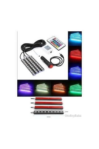 Araç Içi Aydınlatma Kumandalı Müziğe Duyarlı Led Ayak Altı Led (387342768)