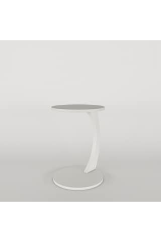 İntergo Tekerlekli C Yan Sehpa Beyaz