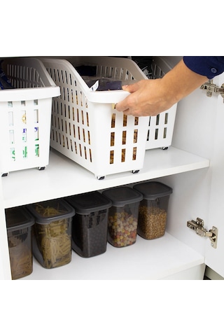 13l Tekerlekli Düzenleyici Sepet Çok Amaçlı Sepet - Şeffaf