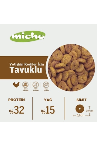 Micho Tavuklu Yetişkin Kedi Maması 15 KG