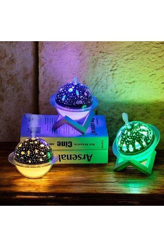 Usb Hava Nemlendirici Ve Projeksiyon Gece Lambası Aromaterapi Destekli Masaüstü Tasarım