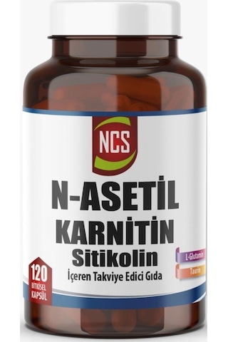 Ncs N-Asetil Karnitin L-Glutamin Taurin Ve Sitikolin 120 Bitkisel Kapsül